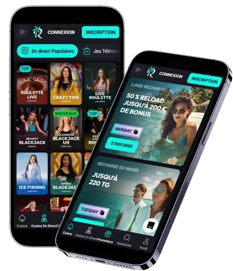Expérience mobile sur BetRiviera