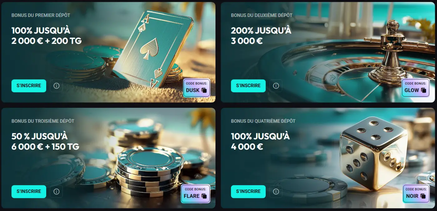 BetRiviera Casino Pack de bienvenue